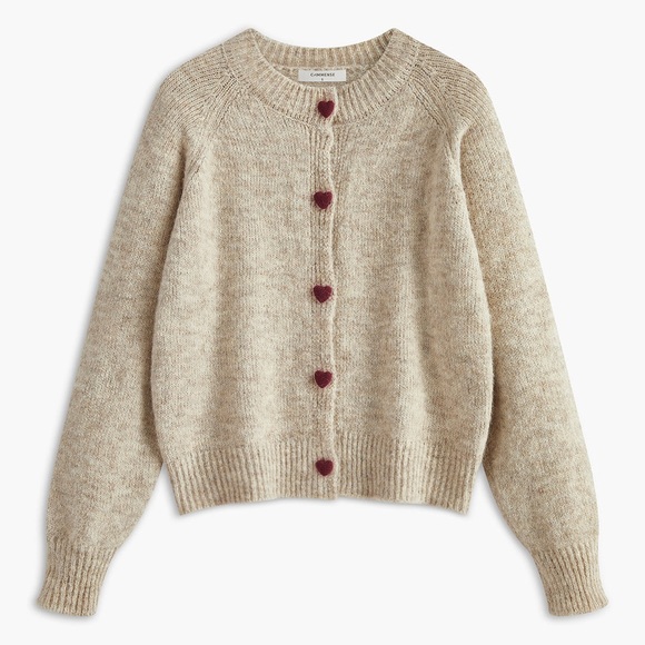 Comptoir Des Cotonniers Sweaters - Elegant Heart-Button Cardigan M MC3-1